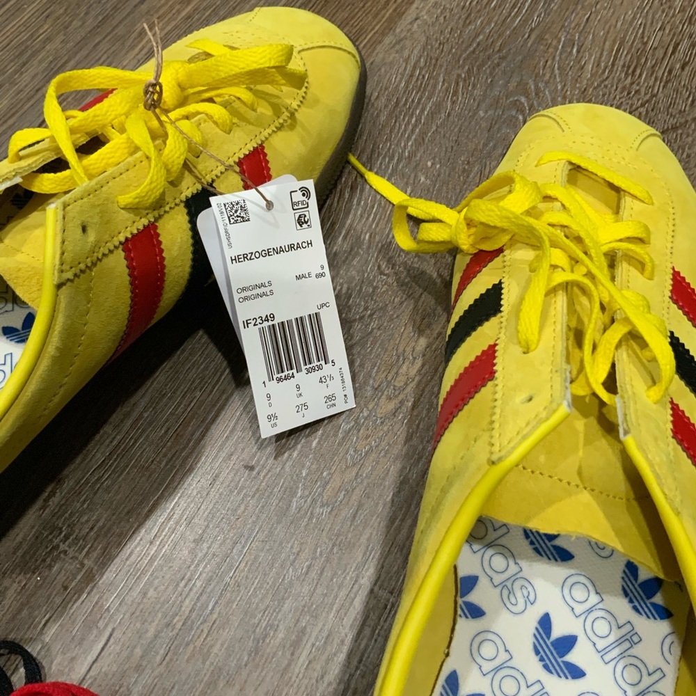 Adidas Herzogenaurach Samba City Series Yellow Red if2349 Sneaker Men's Sz 9.5 - Picture 9 of 9